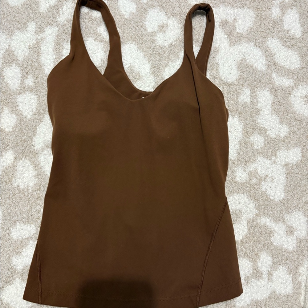 brown lululemon align tank